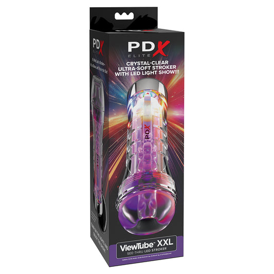 Pdx Elite Viewtube XXL See-Thru Ez-Grip Led Stroker Clear