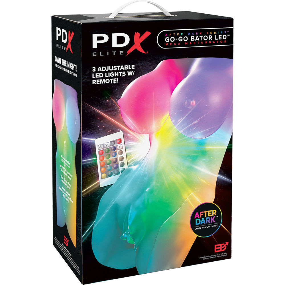 PDX Elite Go-Go Bator Led Mega Masturbator Frosted