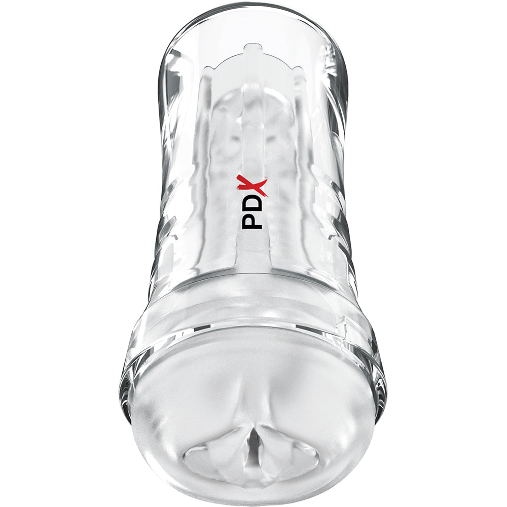 PDX Extreme Wet Pussies Super Luscious Lips Self-Lubricating Stroker Frosted