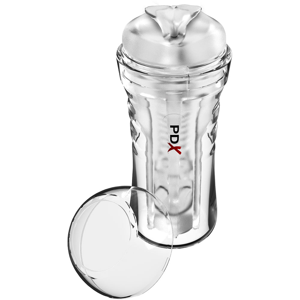 PDX Extreme Wet Pussies Super Luscious Lips Self-Lubricating Stroker Frosted