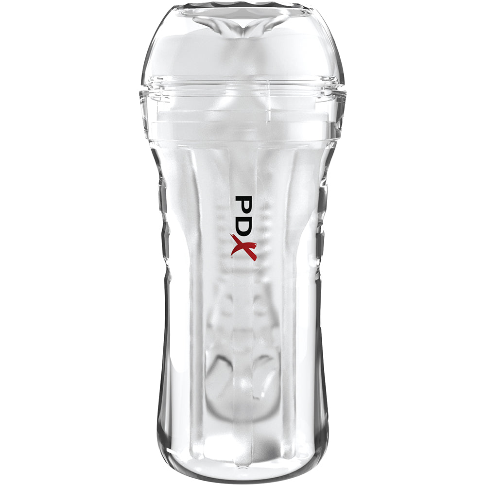 PDX Extreme Wet Pussies Super Luscious Lips Self-Lubricating Stroker Frosted