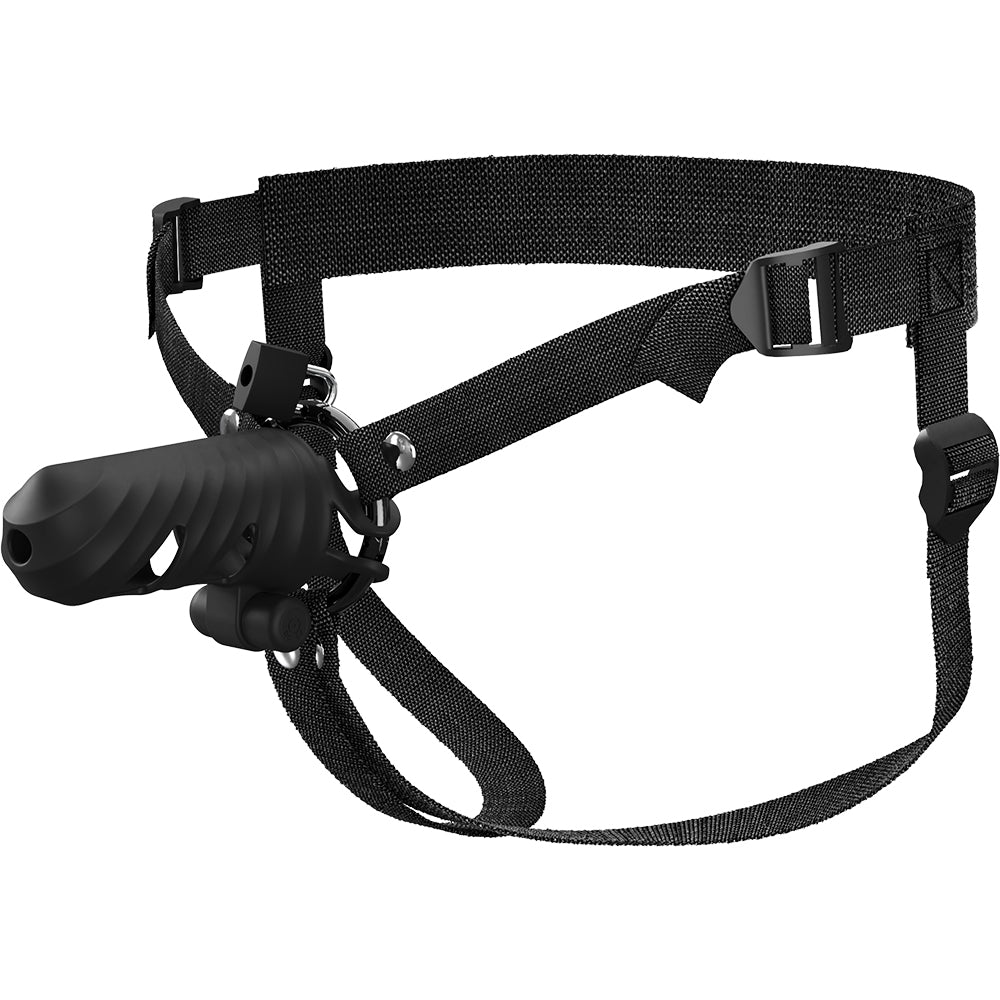 Fantasy C-Ringz Controlcore Harness Cock Blocker Black