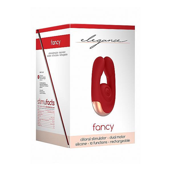 Elegance Dual Motor Clitoral Stimulator Fancy Red