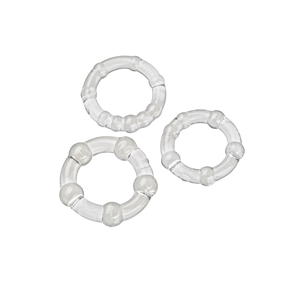 Cloud 9 Cockring Combo Beaded Clear