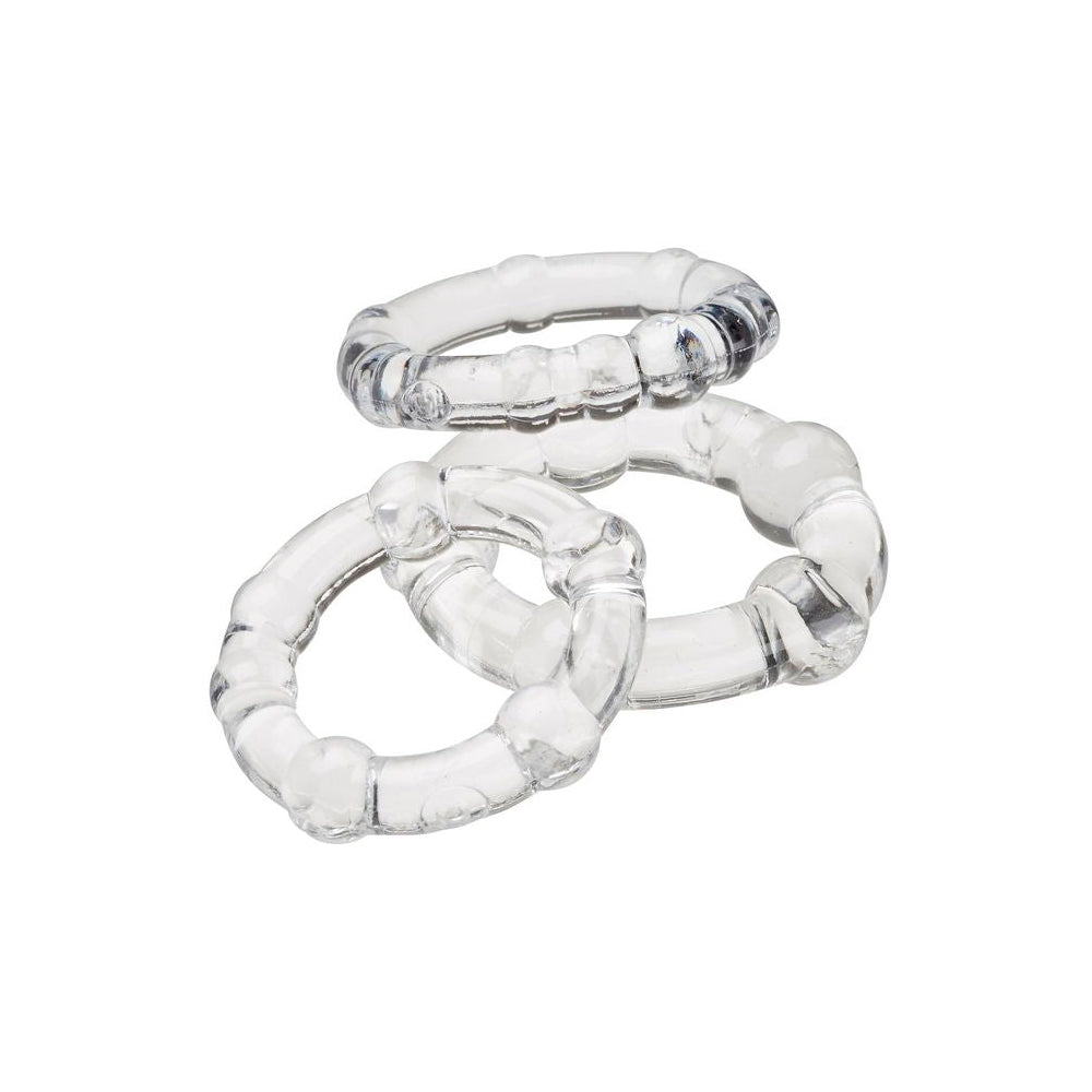 Cloud 9 Cockring Combo Beaded Clear