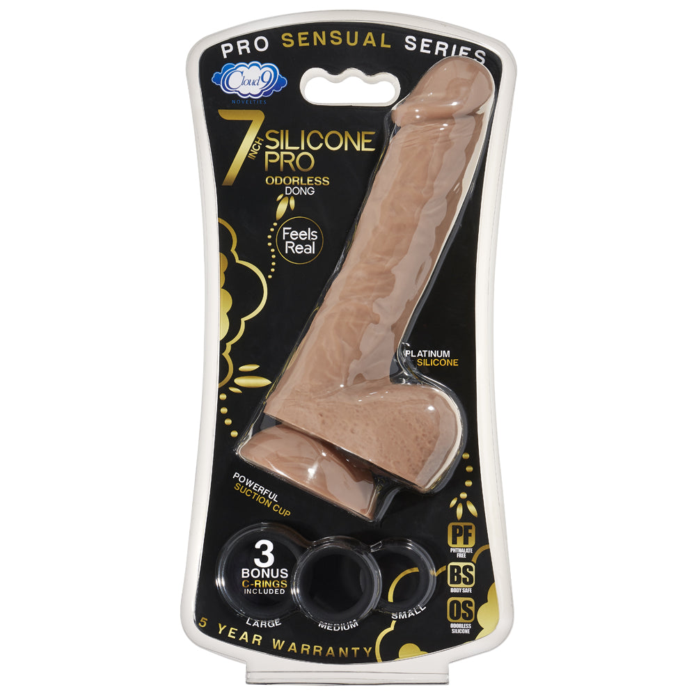 Cloud 9 Pro Sensual 7" Premium Silicone C Rings Tan