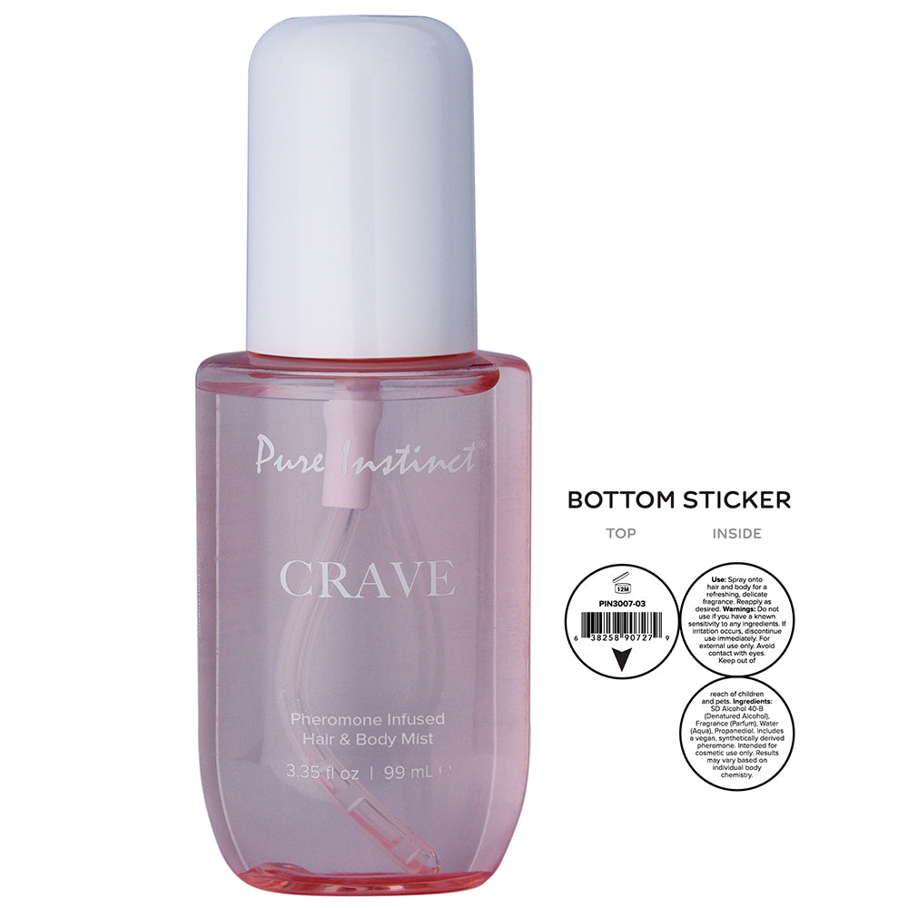 Pure Instinct Pheromone Infused Body & Hair Mist Crave 3.35 oz.