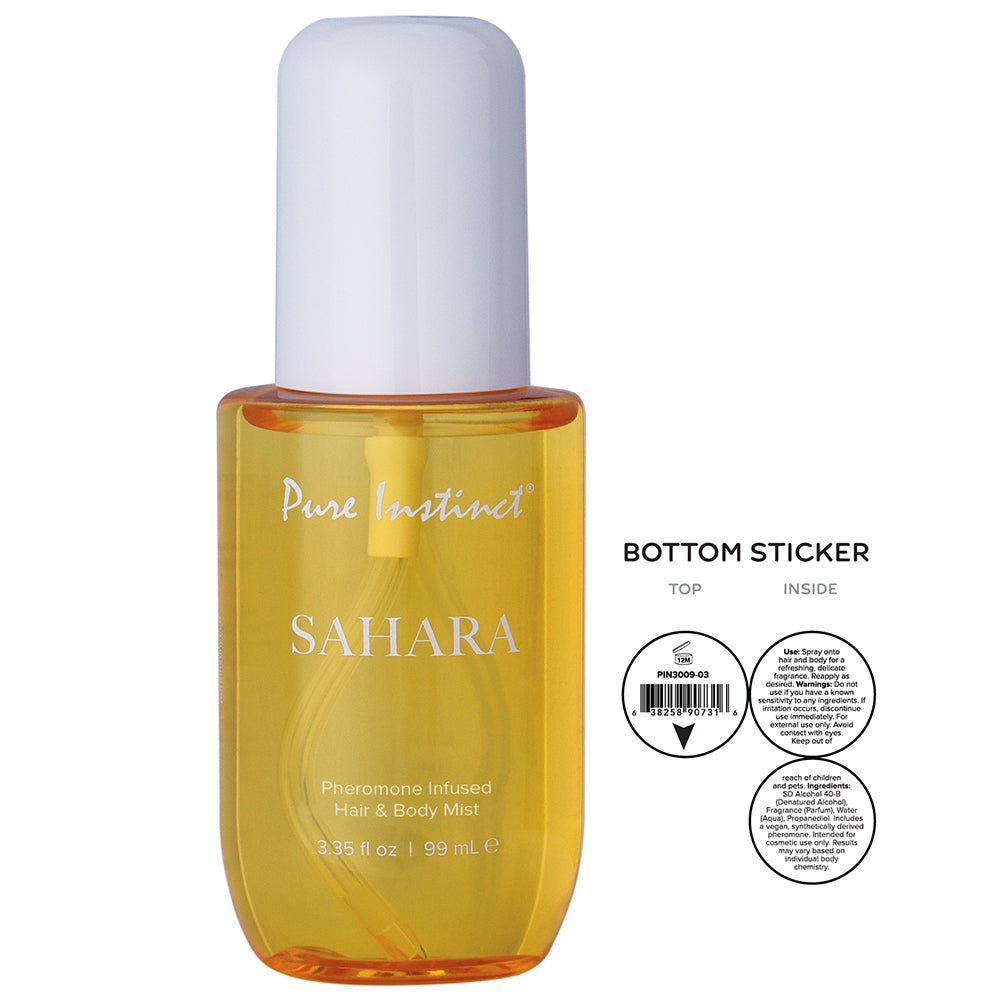 Pure Instinct Pheromone Infused Body & Hair Mist Sahara 3.35 oz.