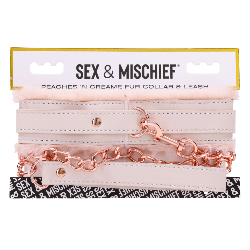 Peaches 'N CreaMe Fur Collar & Leash
