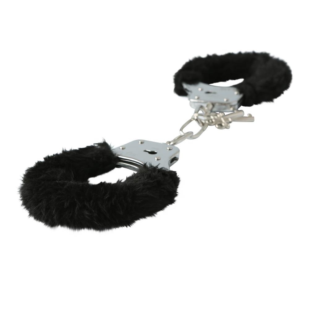 S&M Furry Handcuffs Black