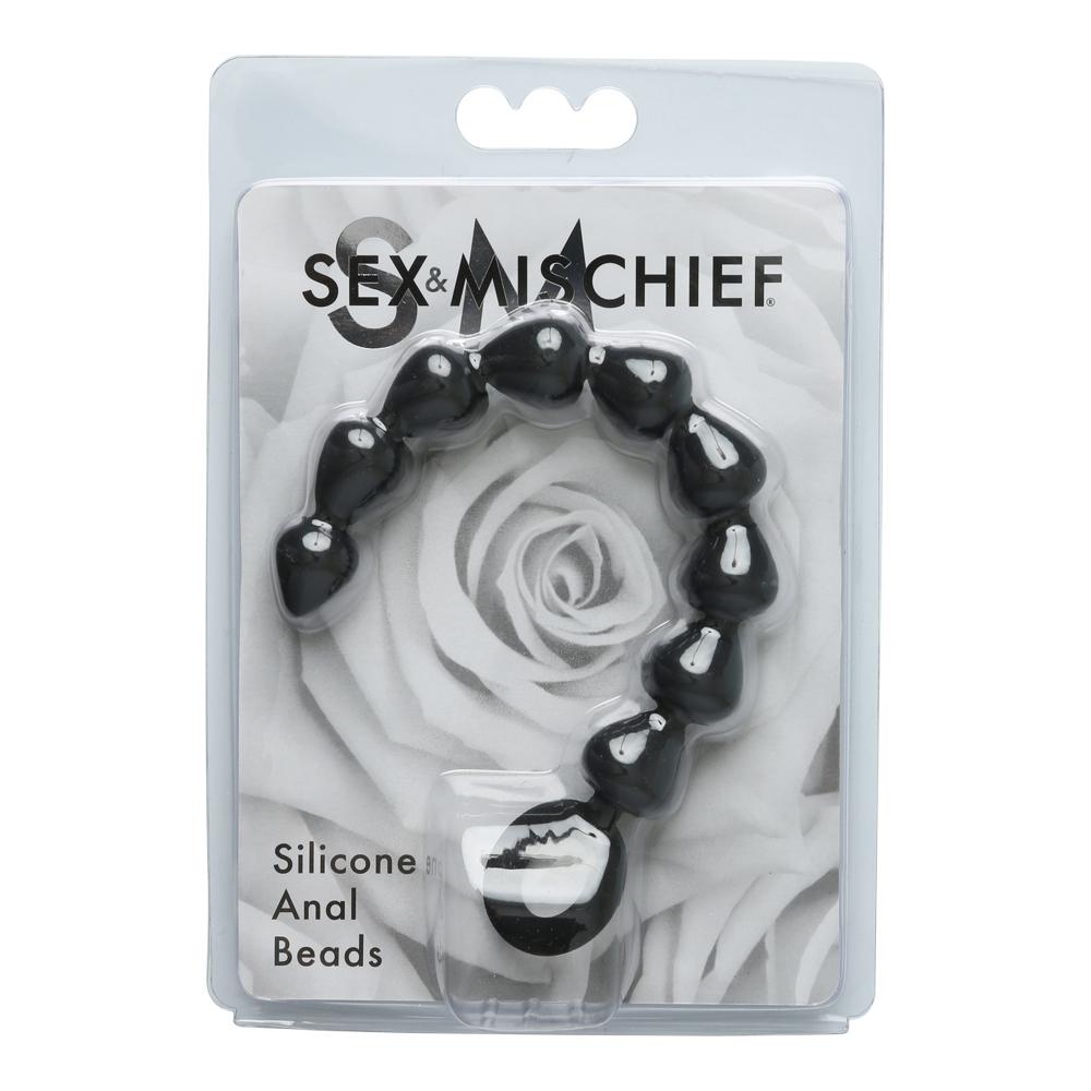 S&M Silicone Anal Beads Black
