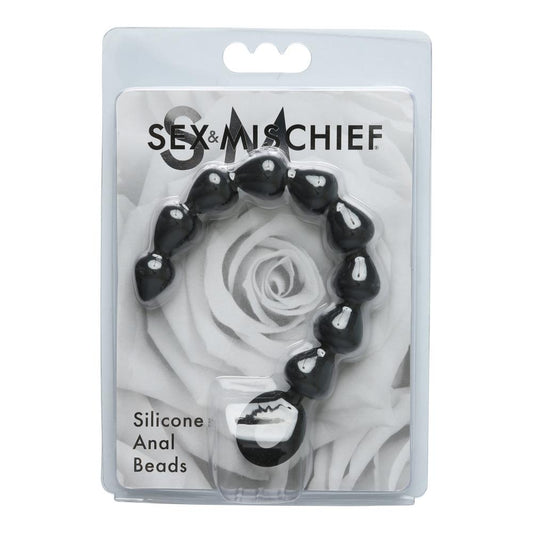 S&M Silicone Anal Beads Black