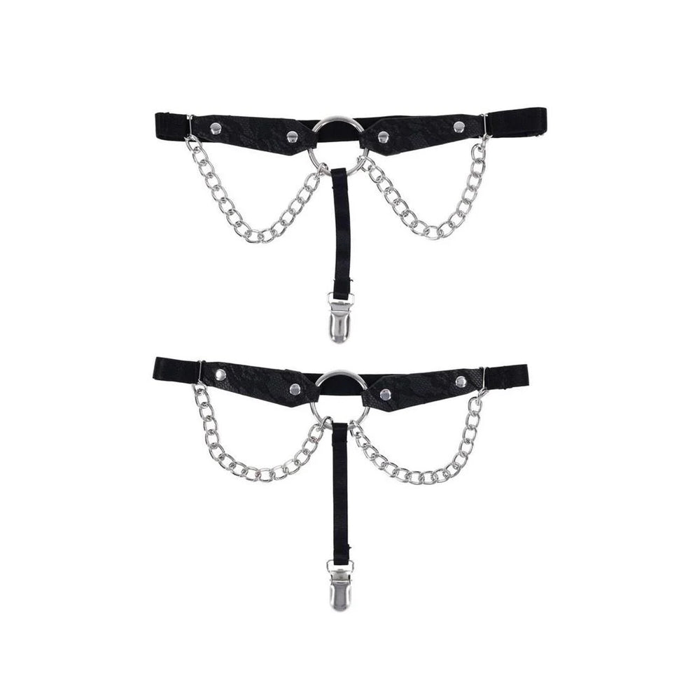 S&M Chain Lace Garters