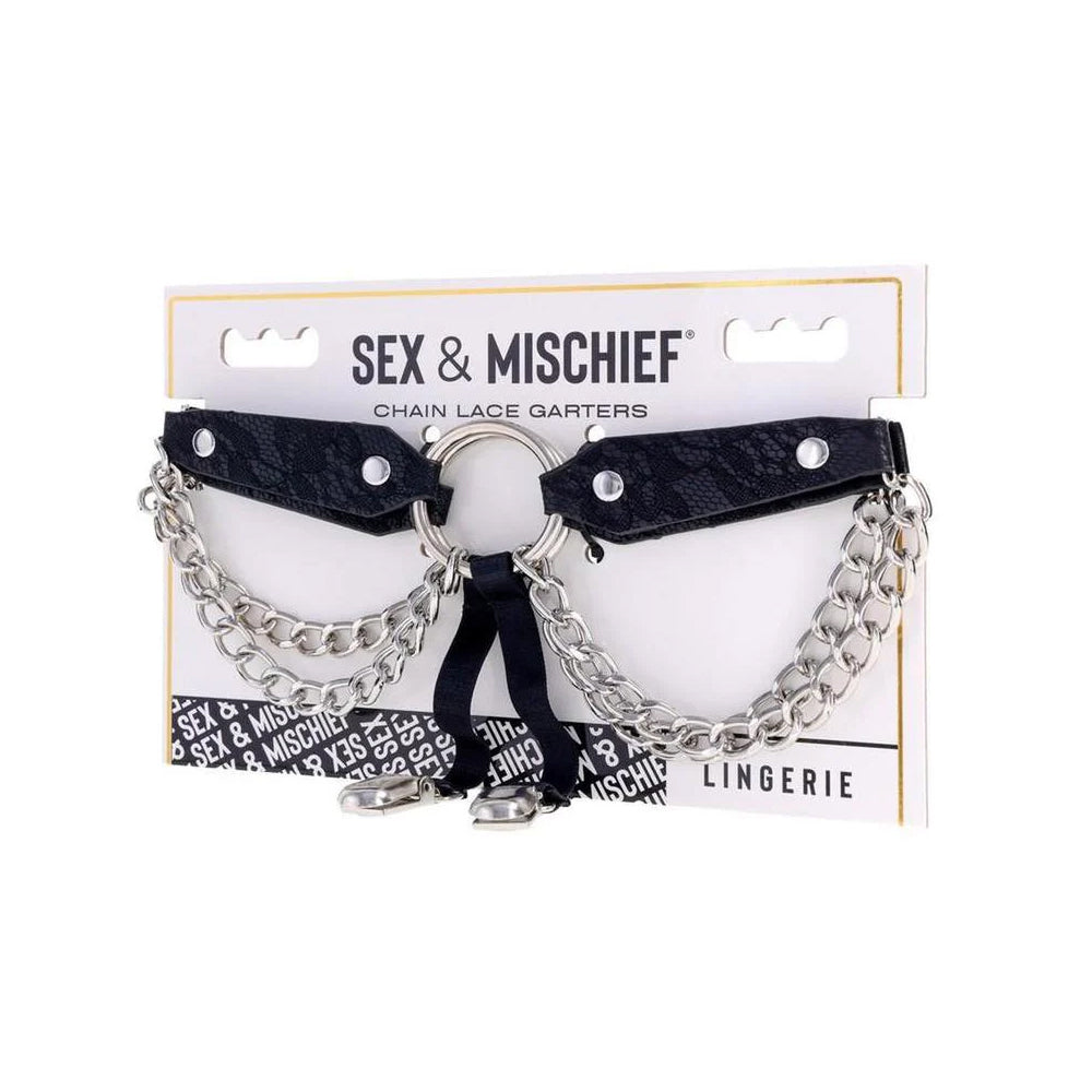 S&M Chain Lace Garters