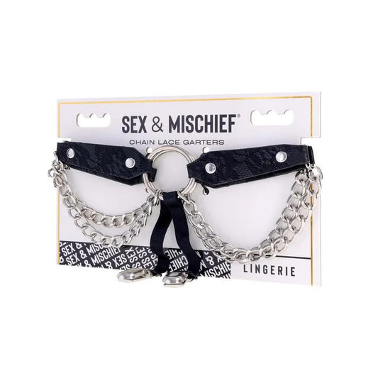 S&M Chain Lace Garters