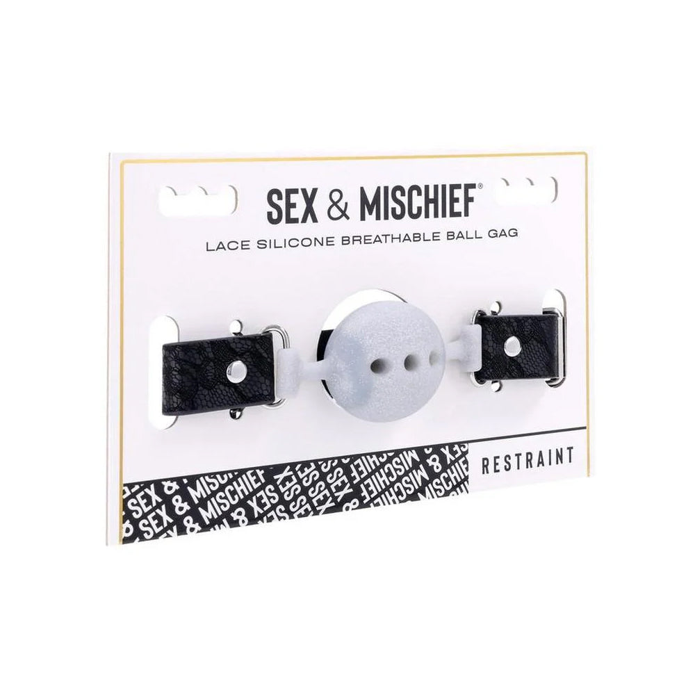 S&M Lace Silicone Breathable Ball Gag