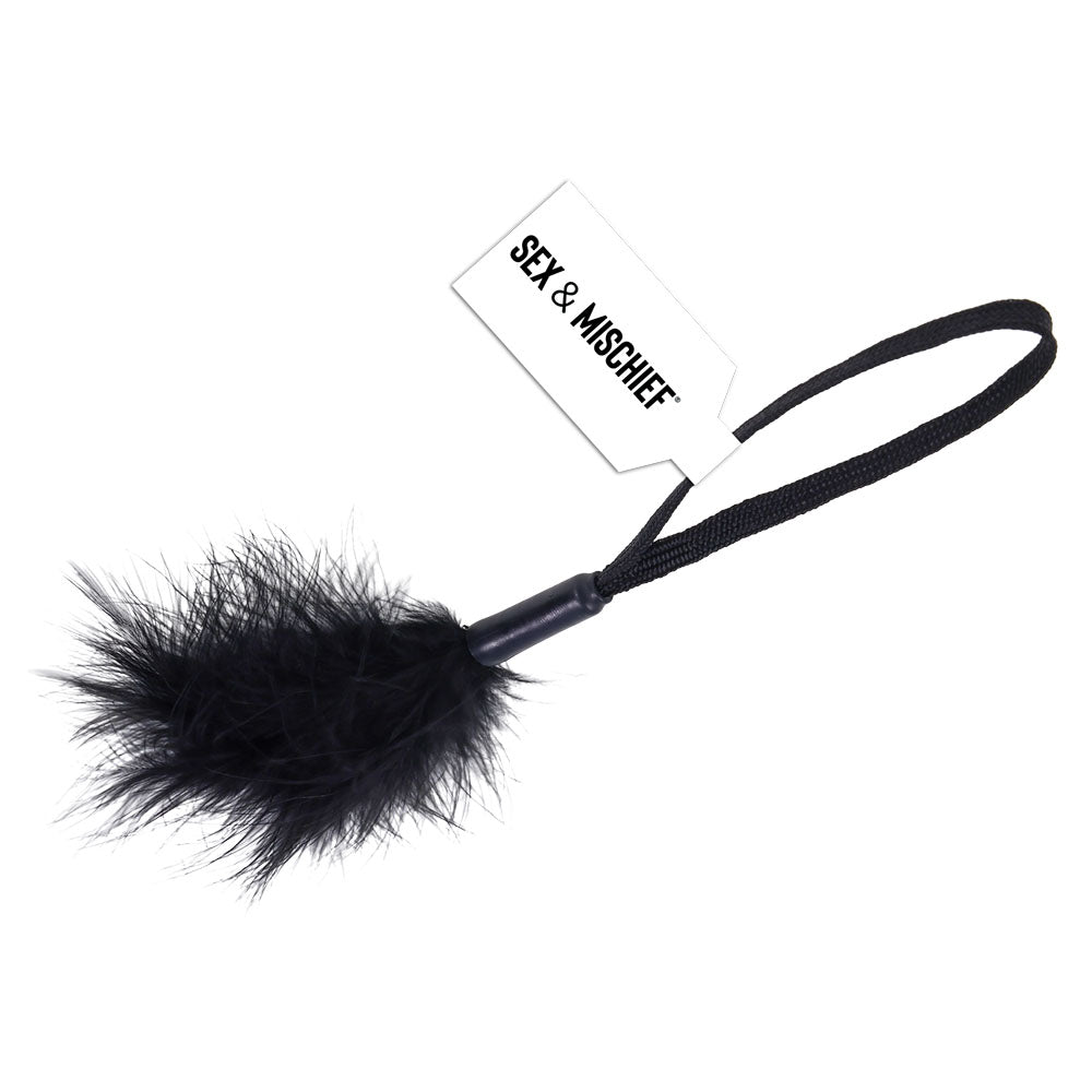 Peaches 'N CreaMe Black Wrist Feather Tickler