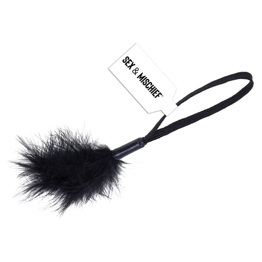 Peaches 'N CreaMe Black Wrist Feather Tickler