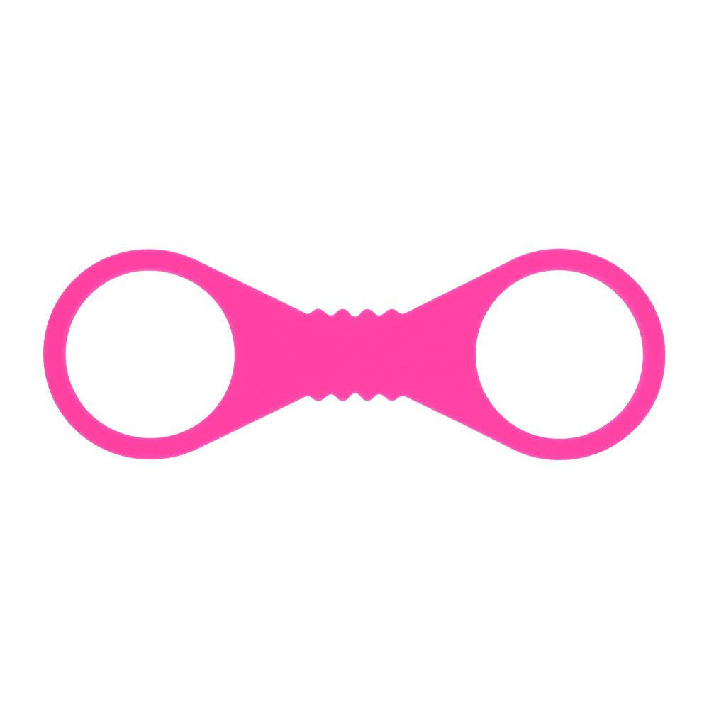 Large Hot Pink Silicone Cuffs