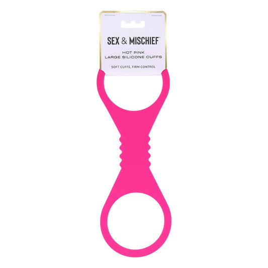 Large Hot Pink Silicone Cuffs