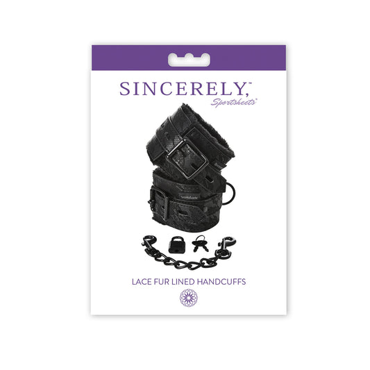 Sincerely Lace Fur Lined Handcuffs
