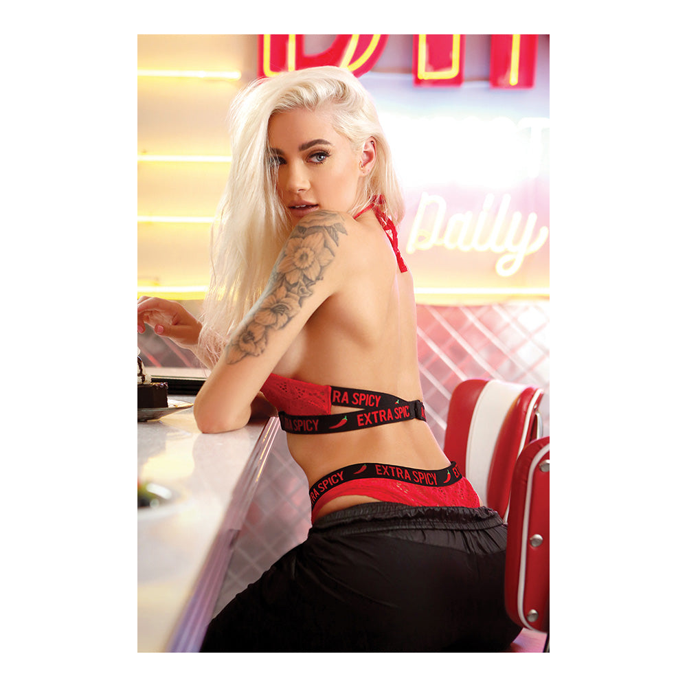 Extra Spicy Halter Bralette & Cheeky Panty - M/L Boxed