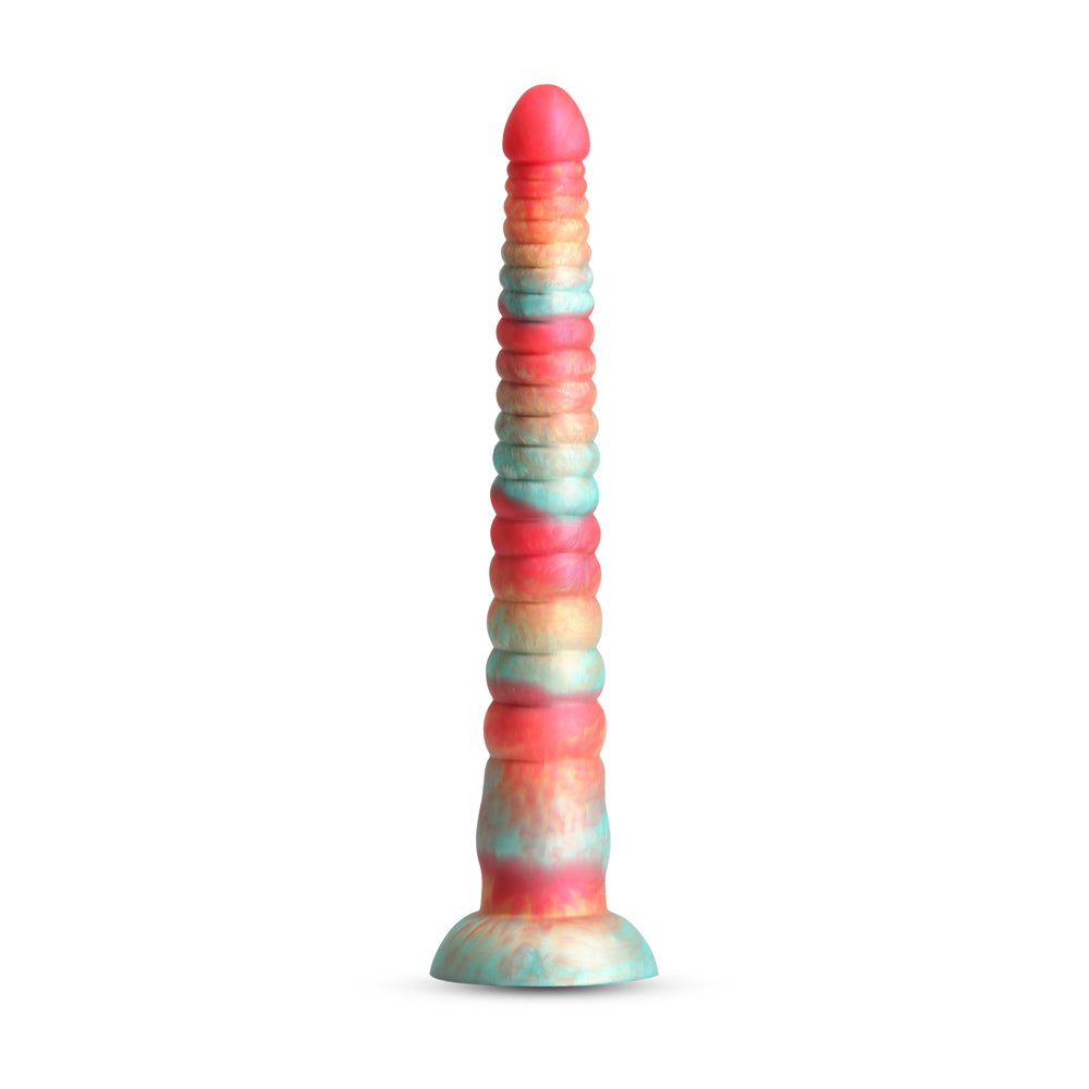 Colours Stacked 12" Dildo Red/Gold