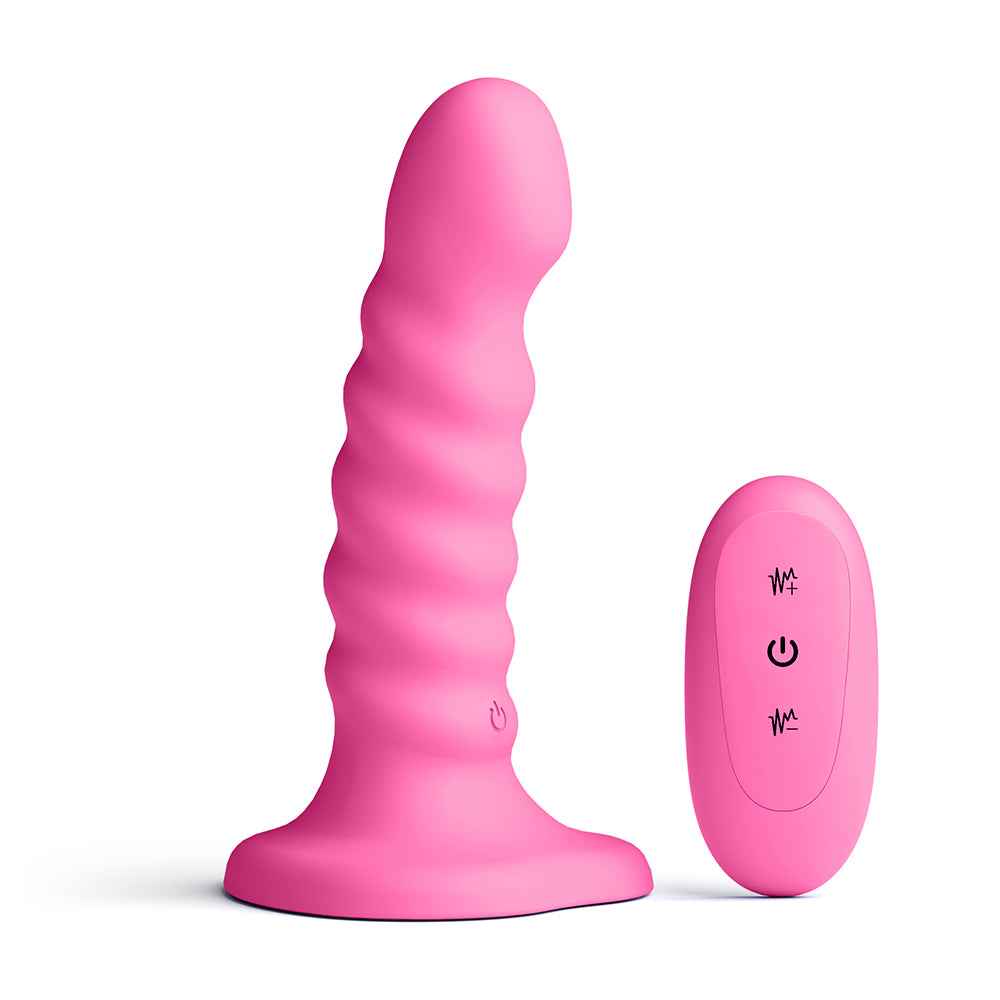 Colours Ribbed 5" Vibrating Pink