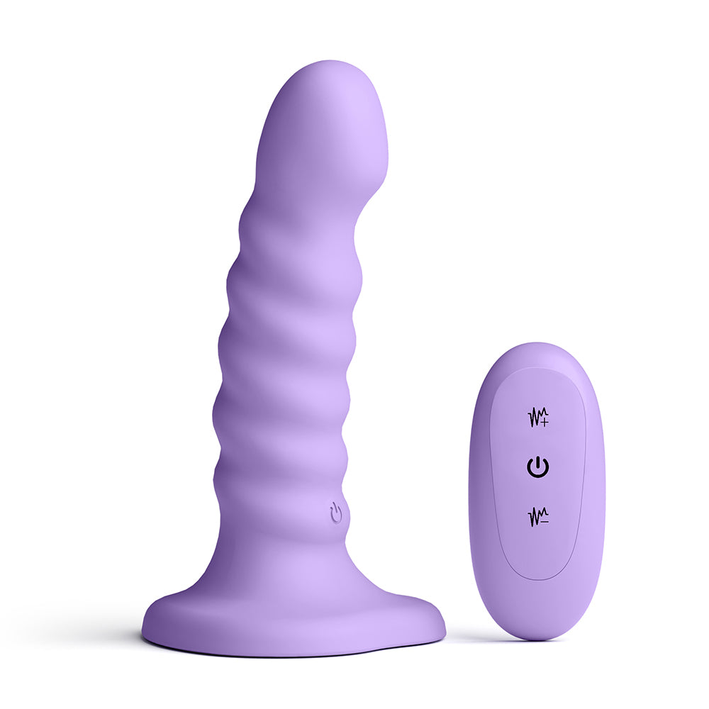 Colours Ribbed 5" Vibrating Purple