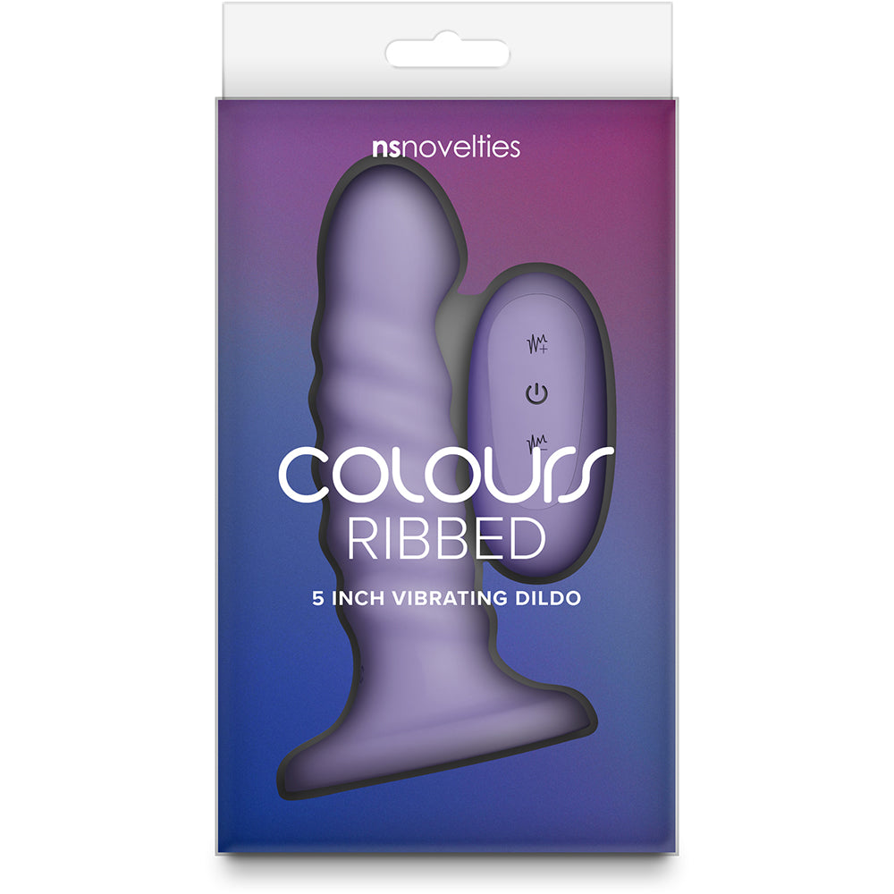 Colours Ribbed 5" Vibrating Purple