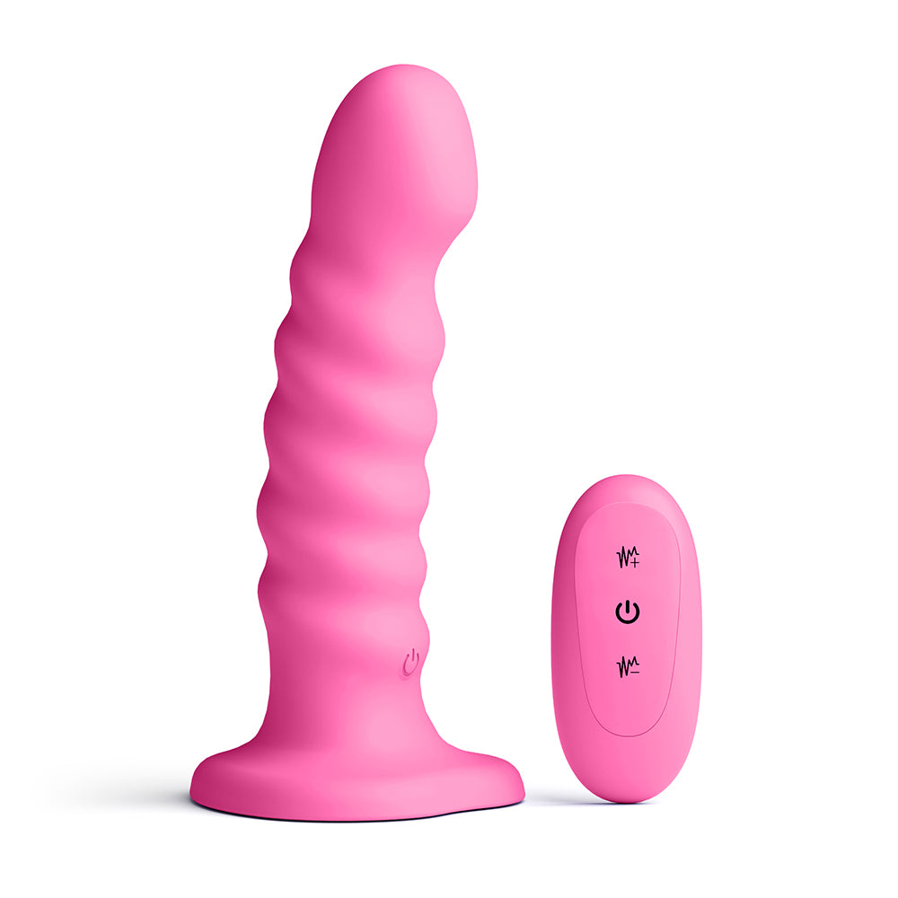 Colours Ribbed 6" Vibrating Pink