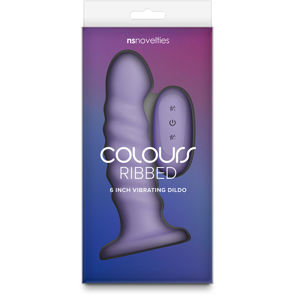 Colours Ribbed 6" Vibrating Purple