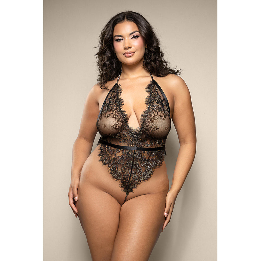 Pearl Halter Teddy Queen Size