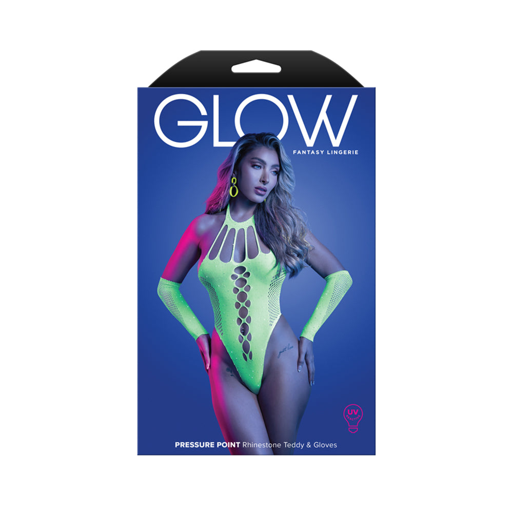 Pressure Point Rhinestone Teddy & Gloves