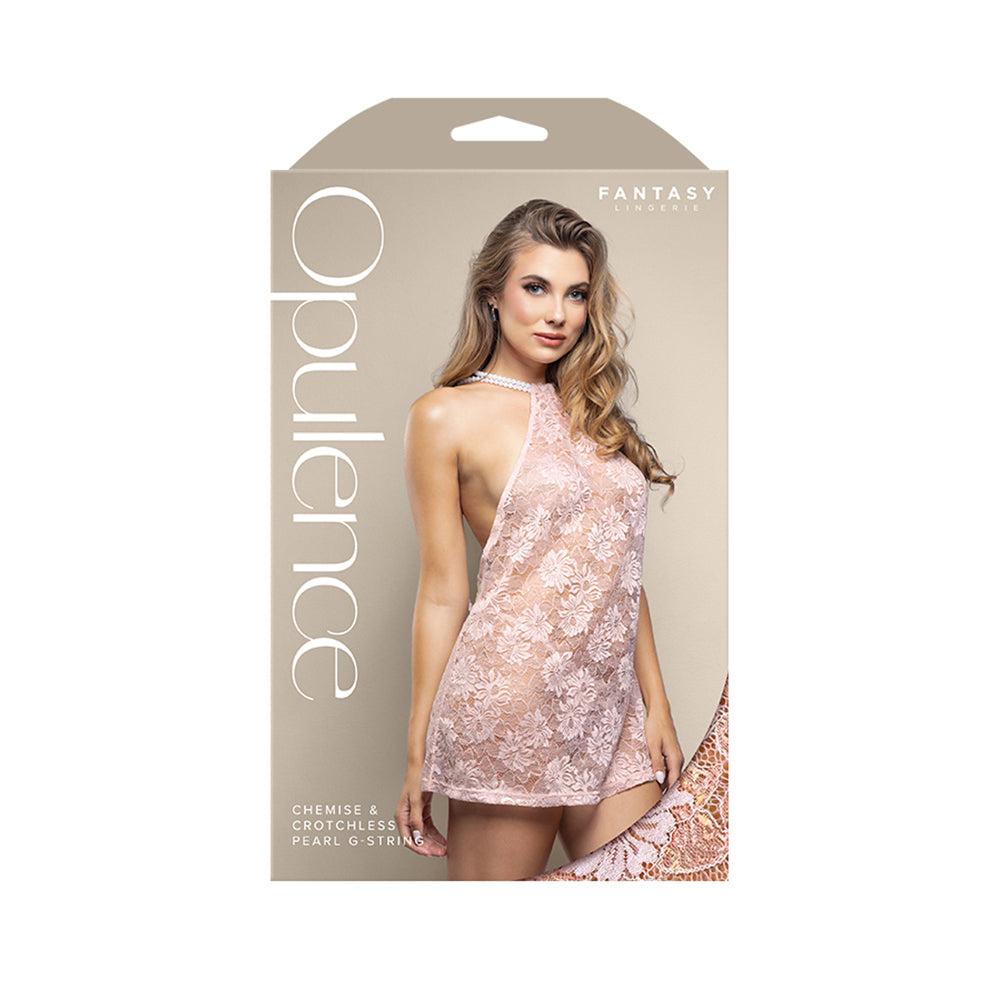 Chemise & Crotchless Pearl G-String