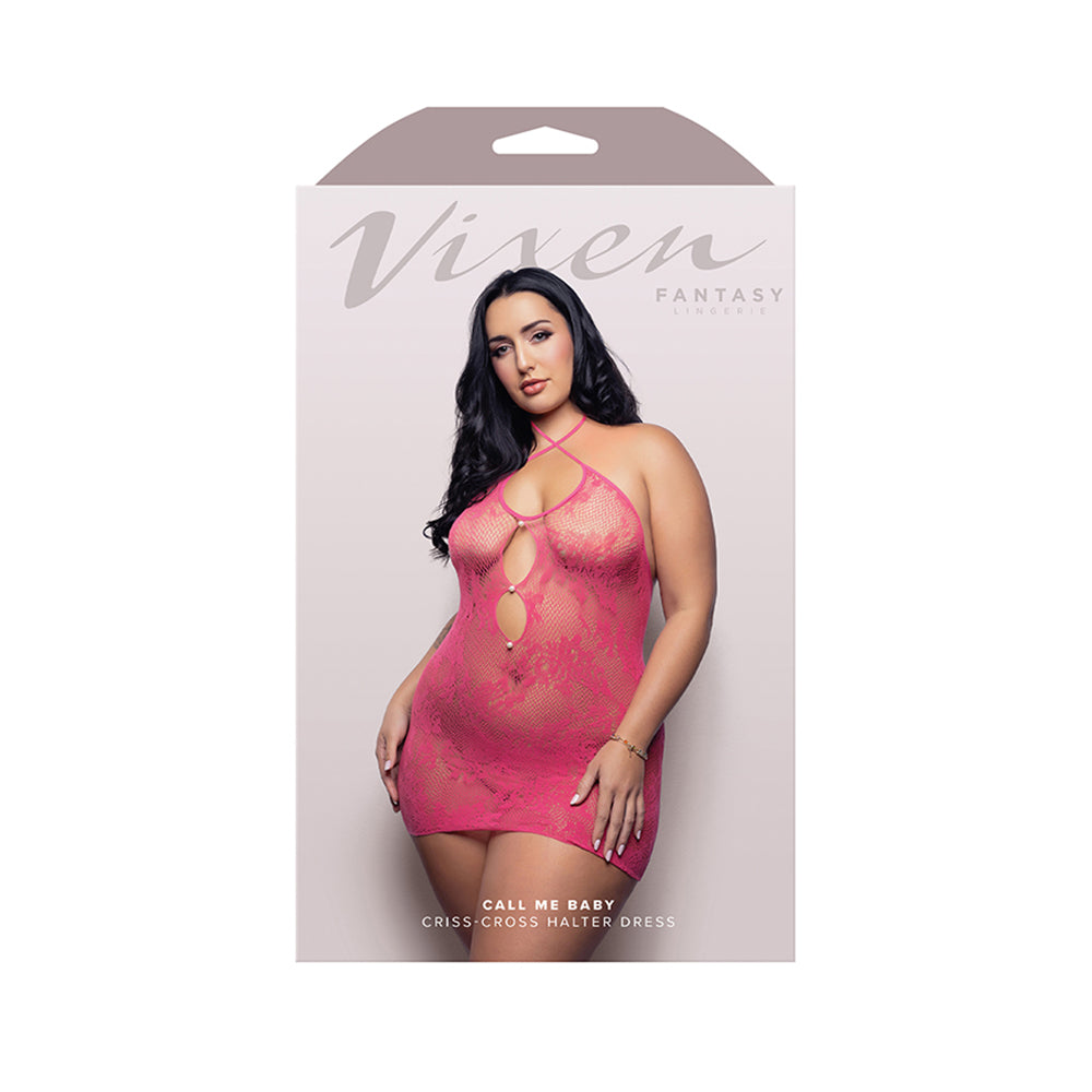 Call Me Baby Criss-Cross Halter Dress