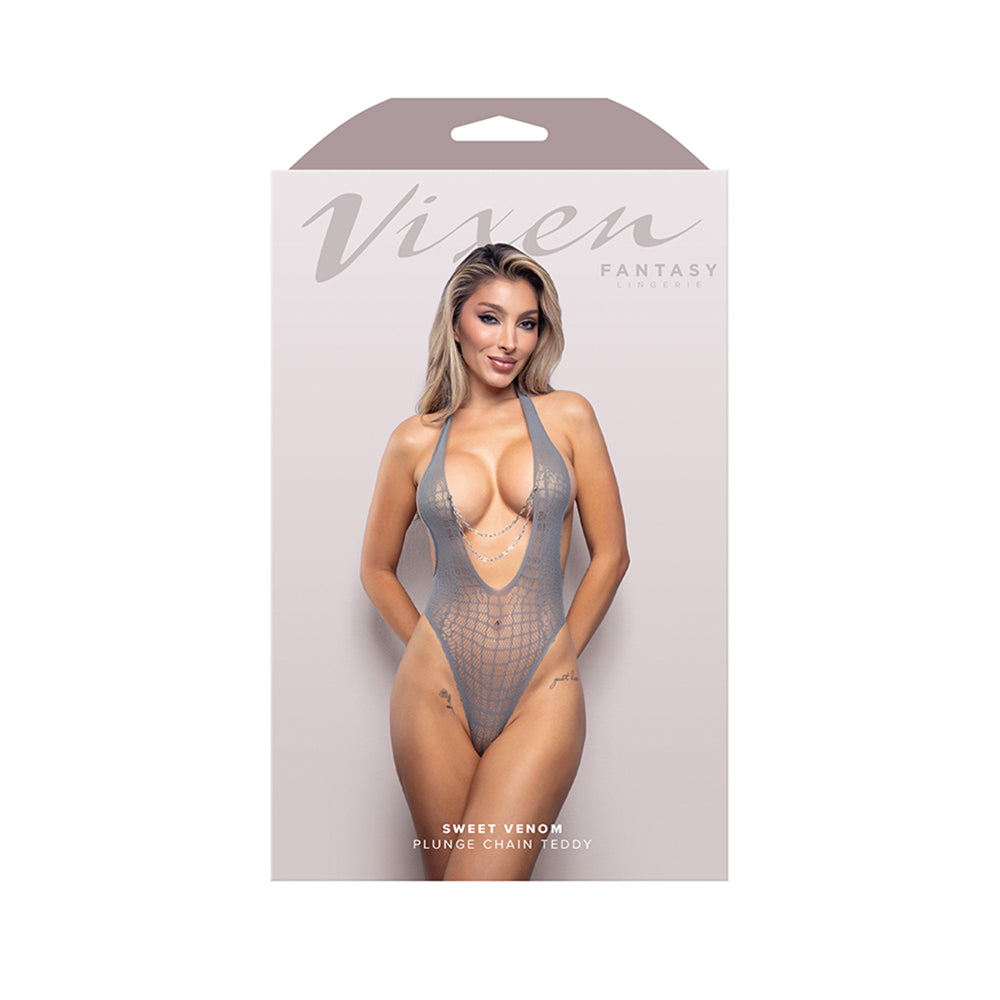 Sweet Venom Plunge Chain Teddy One Size