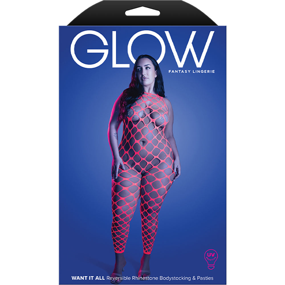 Want It All Reversible Rhinestone Bodystocking & Pasties