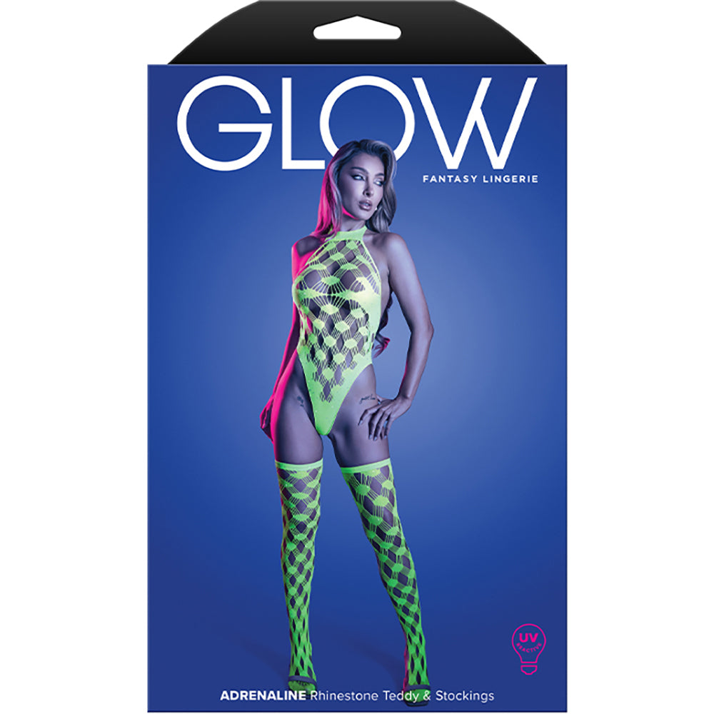 Adrenaline Rhinestone Teddy & Stockings