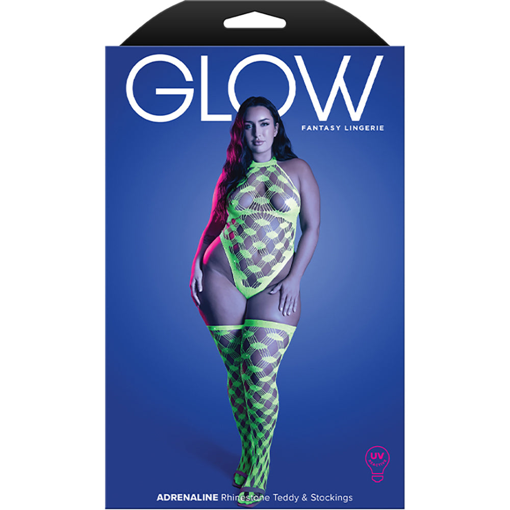 Adrenaline Rhinestone Teddy & Stockings