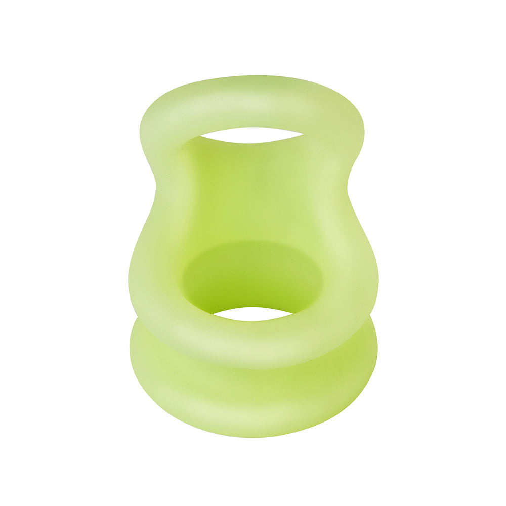 F-20: Balls Stretcher Liquid Silicone 50/67Mm Glow