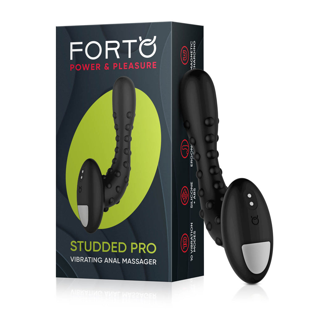 Studded Pro Vibrating Massager Black