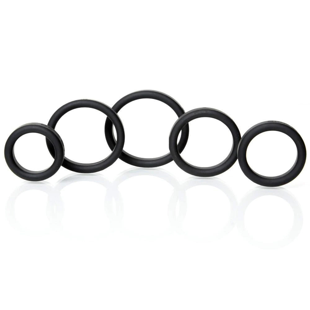 Boneyard Silicone Ring 5 Pcs Kit Black