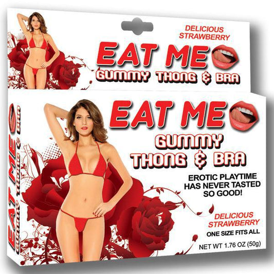 Eat Me Gummy Thong & Bra Strawberry