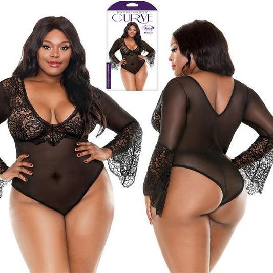 Curve Aurora Bell Sleeved Bodysuit - 3X/4X Boxed