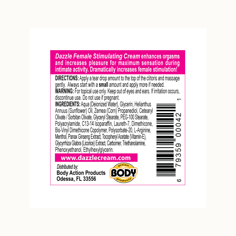 Dazzle Female Stimulating Cream .5oz