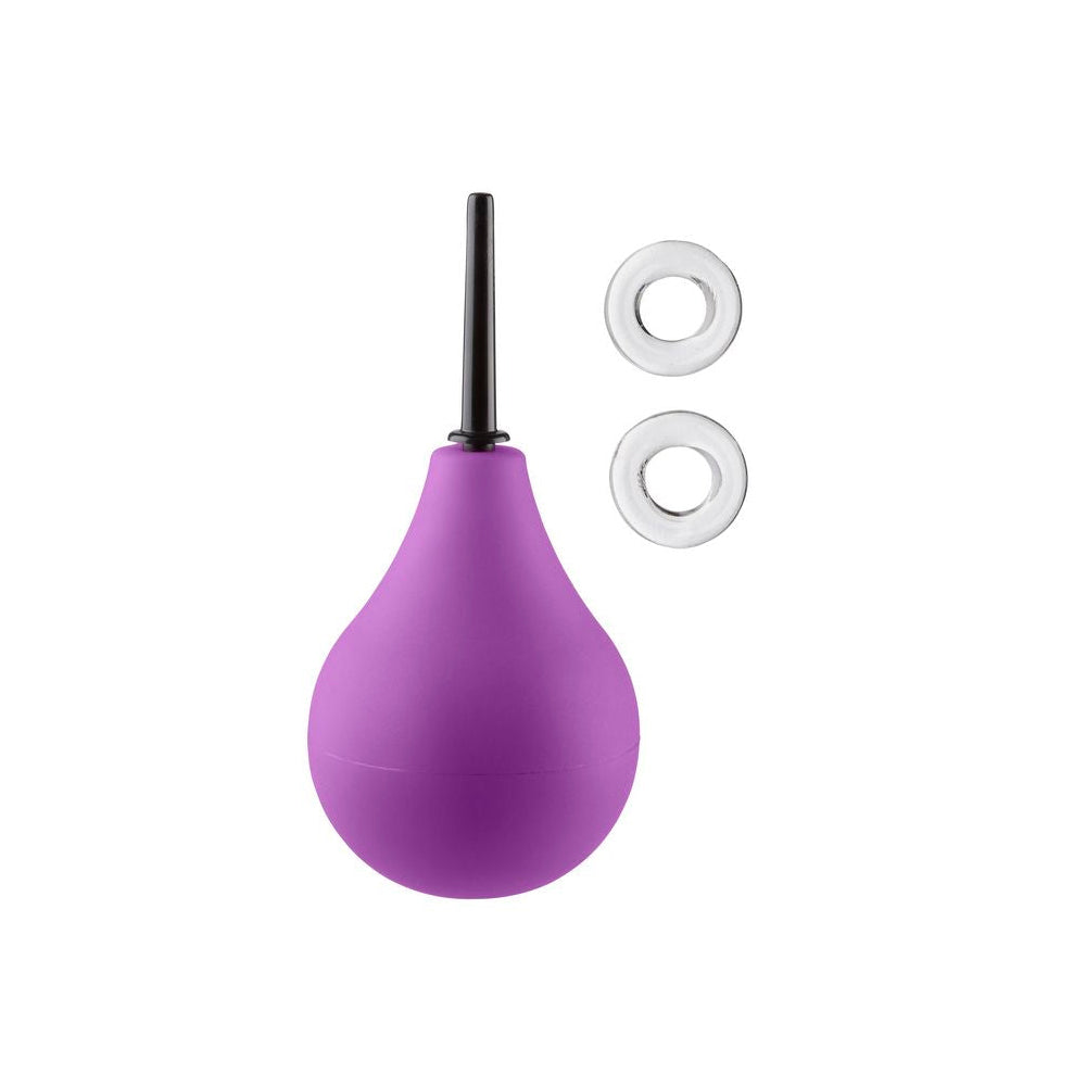 Cloud 9 Fresh + Deluxe Anal Soft Tip Enema Douche 7.6 oz. & Cock Rings