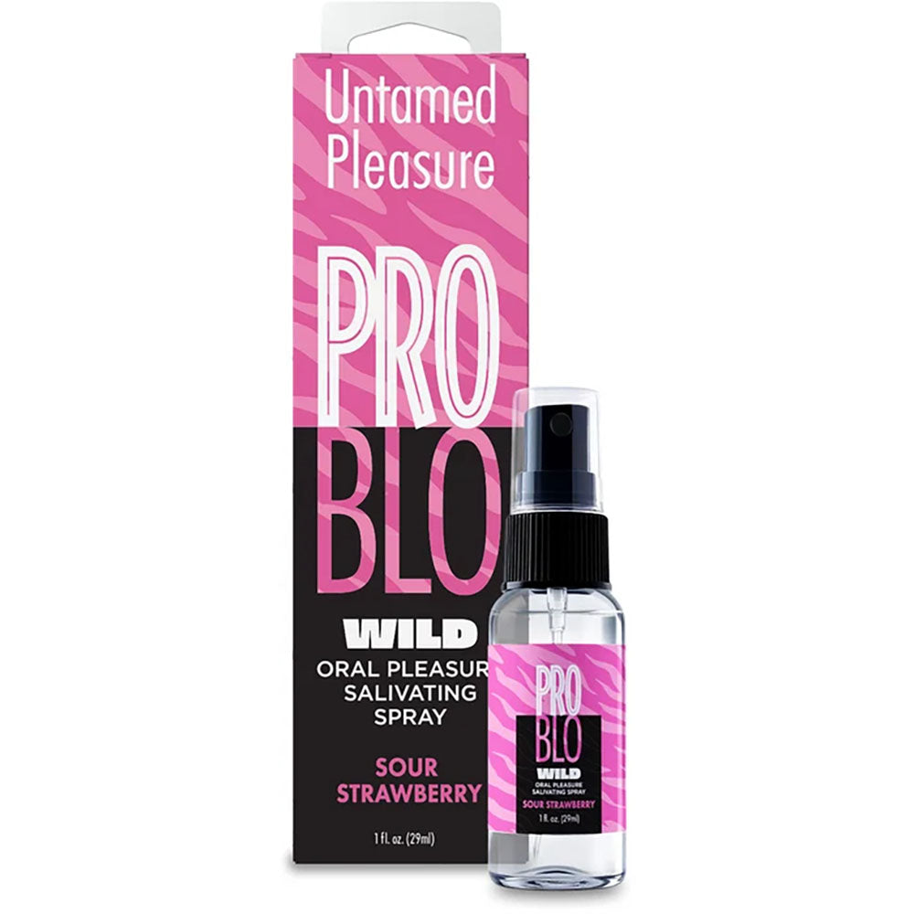 Problo Wild Salivating Throat Spray Sour Strawberry 1 oz.