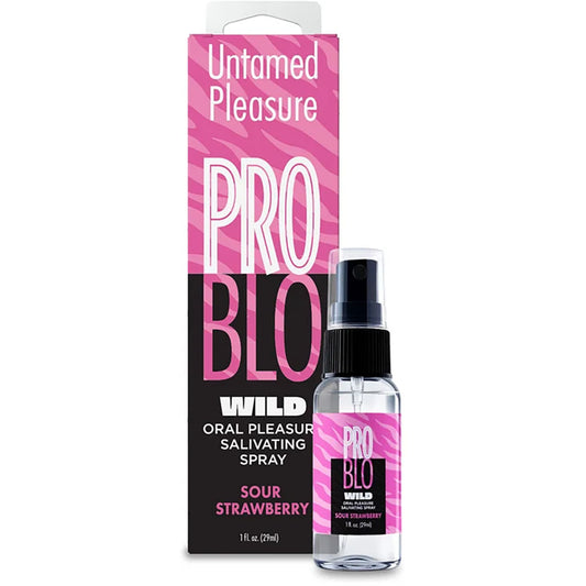 Problo Wild Salivating Throat Spray Sour Strawberry 1 oz.