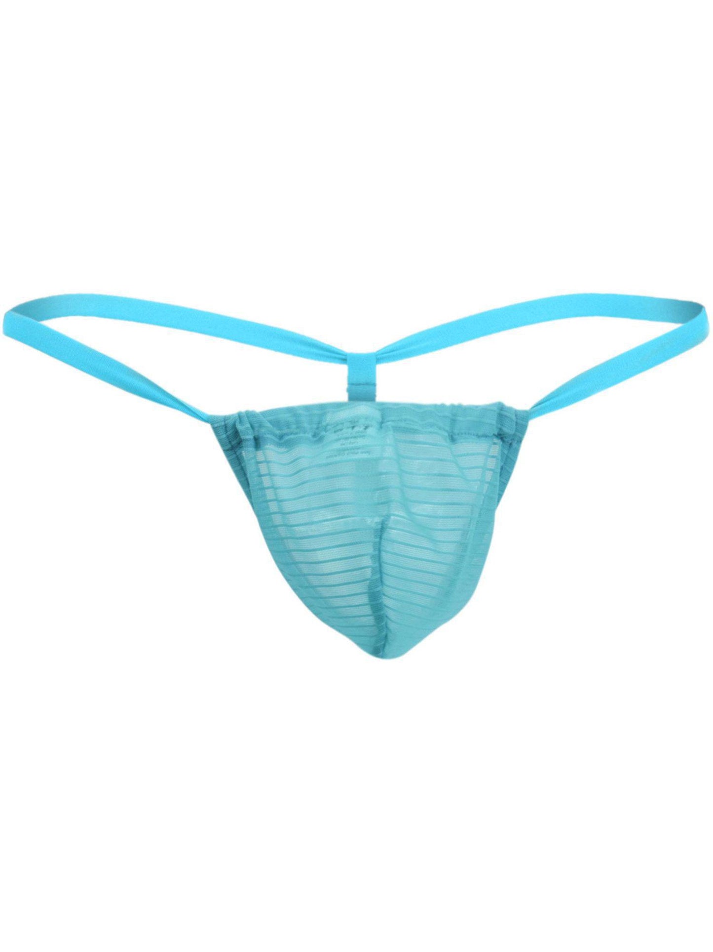 Male Power Mesh Rib Posing Strap Seafoam - One Size